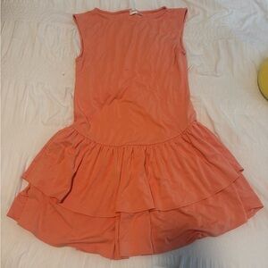 Aritzia coral drop waist dress